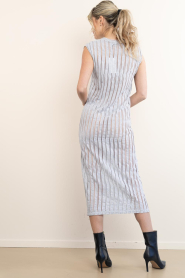 IRO |  Maxi dress with mesh lines Urielle | grey | Picture 10