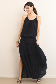 IRO |  Loose fitted maxi dress Island | black | Picture 3