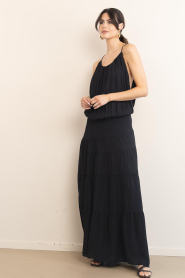 IRO |  Loose fitted maxi dress Island | black | Picture 5