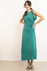 IRO |  Cupro maxi dress Eoane | green | Picture 4