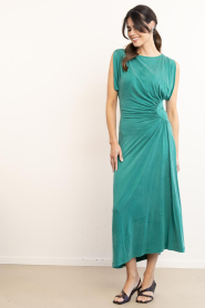 IRO |  Cupro maxi dress Eoane | green | Picture 5