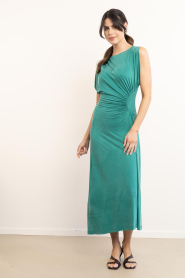 IRO |  Cupro maxi dress Eoane | green | Picture 6