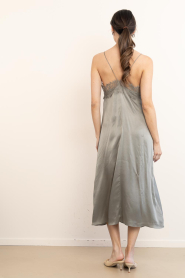 IRO |  Satin dress with lace details Bailar | green | Picture 8
