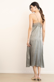 IRO |  Satin dress with lace details Bailar | green | Picture 9