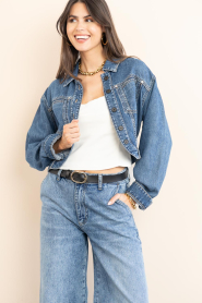 IRO |  Denim cropped jacket Jaky | blue | Picture 4