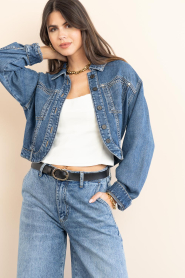 IRO |  Denim cropped jacket Jaky | blue | Picture 5