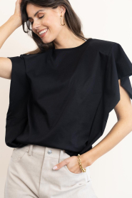 IRO |  Smocked top Amoria | black | Picture 8