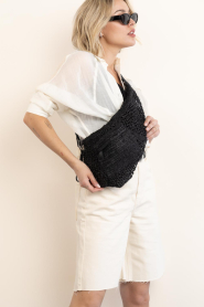 IRO |  Raffia bag Laura | black | Picture 2
