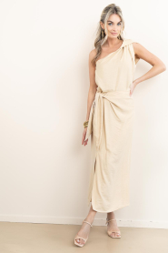 March23 |  Leather sandals with short heel San Francisco | natural  | Picture 4