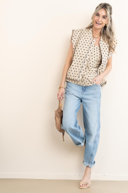 March23 |  Leather sandals with short heel | rose gold | Picture 6