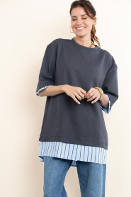 March23 :  Sweater mini dress Secret | dark blue - img4