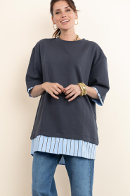 March23 :  Sweater mini dress Secret | dark blue - img5