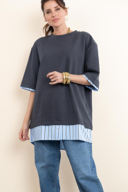 March23 :  Sweater mini dress Secret | dark blue - img6