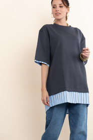 March23 :  Sweater mini dress Secret | dark blue - img7