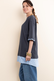 March23 :  Sweater mini dress Secret | dark blue - img8