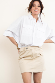 March23 :  Poplin mini dress Pulse | beige - img4