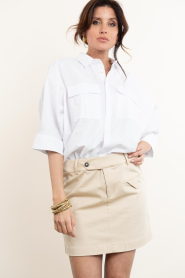 March23 :  Poplin mini dress Pulse | beige - img2