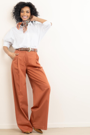 March23 |  Poplin trousers Edith | red | Picture 2