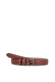 March23 |  Leather belt with logo Ava | red | Picture 1
