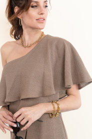 March23 |  Asymmetrical dress breeze | Brown | Picture 9