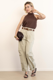 March23 :  Linen halter top Mystique | brown - img3