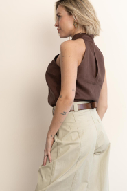 March23 :  Linen halter top Mystique | brown - img7