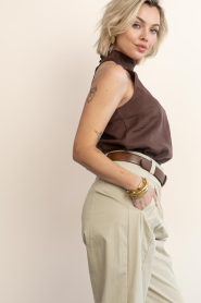 March23 :  Linen halter top Mystique | brown - img8