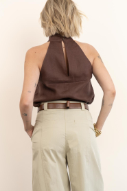 March23 :  Linen halter top Mystique | brown - img9