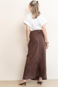 March23 |  Linen skirt Limit | brown | Picture 6