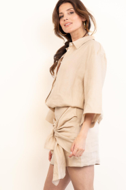 March23 |  Linen dress with bow belt Flare | natural | Picture 7