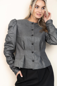 Est'Seven |  Lurex top Kanza | grey | Picture 7