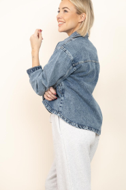 Est'Seven :  Denim jacket/blouse Lyon | blue - img7