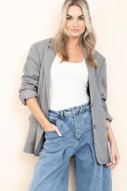 Est'Seven |  Luxe oversized blazer Aisha | grey | Picture 4