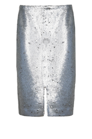 Est'Seven |  Midi skirt with sequins Yousra | silver | Picture 1