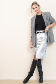 Est'Seven |  Midi skirt with sequins Yousra | silver | Picture 3