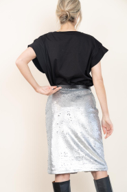 Est'Seven |  Midi skirt with sequins Yousra | silver | Picture 7