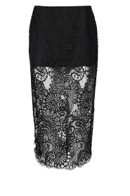 Est'Seven |  Lace midi skirt Naira | black | Picture 1