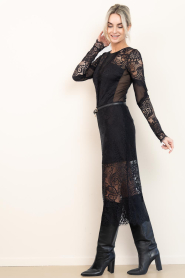 Est'Seven |  Lace midi skirt Naira | black | Picture 6
