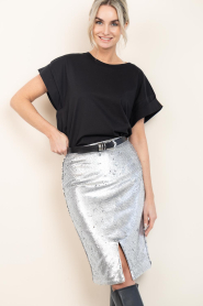 Est'Seven :  Jersey top Meryem | black - img5
