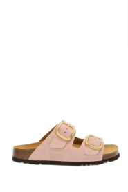 Scholl |  Suede sandals with buckles Noelle | pink
