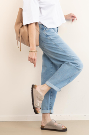 Scholl |  Suede sandals with studs Beatrice | beige | Picture 5