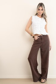 Scholl :  Suede sandals with buckle Kathleen | brown - img4