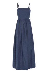Mr Mood |  Linen maxi dress Mrs Grace | dark blue | Picture 1