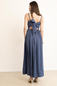Mr Mood |  Linen maxi dress Mrs Grace | dark blue | Picture 9