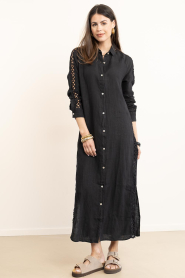 Mr Mood |  Linen dress Mrs Bianca | black | Picture 4