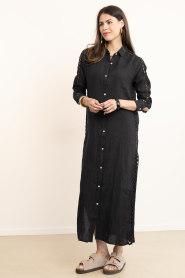 Mr Mood |  Linen dress Mrs Bianca | black | Picture 5