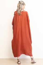 Mr Mood |  Linen kaftan dress Mrs Tulum | red | Picture 9