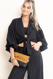 Mr Mood |  Linen tied top Mrs Mabe | black | Picture 2