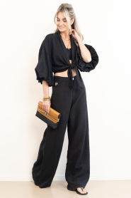 Mr Mood |  Linen tied top Mrs Mabe | black | Picture 3