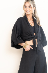 Mr Mood |  Linen tied top Mrs Mabe | black | Picture 4